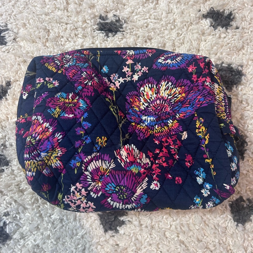 Vera Bradley Cosmetic Bag in Midnight Wildflowers